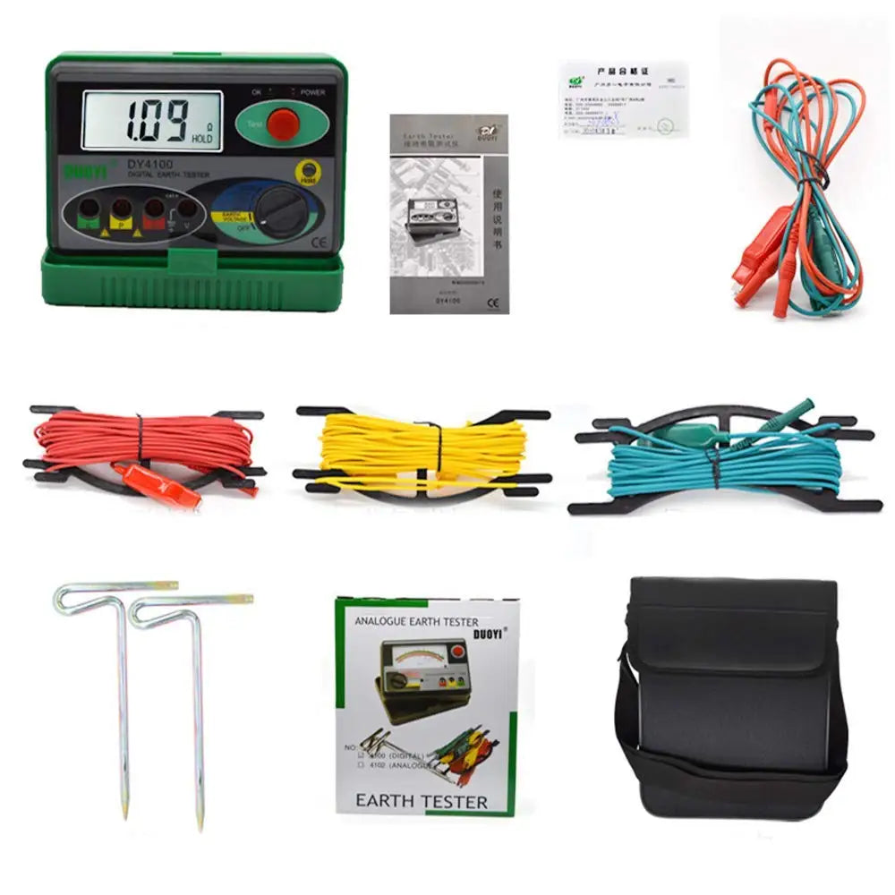 DUOYI DY4100 Digital Resistance Tester – Earth Ground Meter & High-Accuracy Multimeter for Power Systems