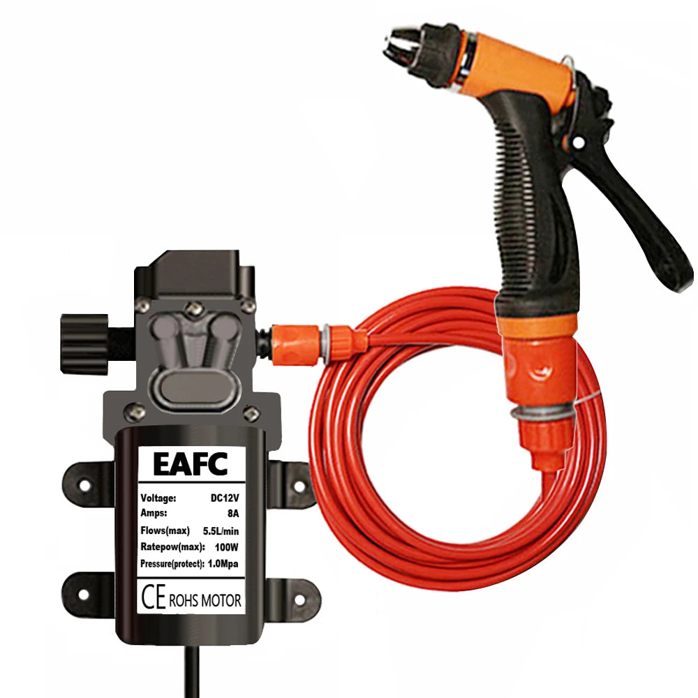12V Portable Car Wash High Pressure Washer Gun Pump – Electric Auto Cleaning Machine