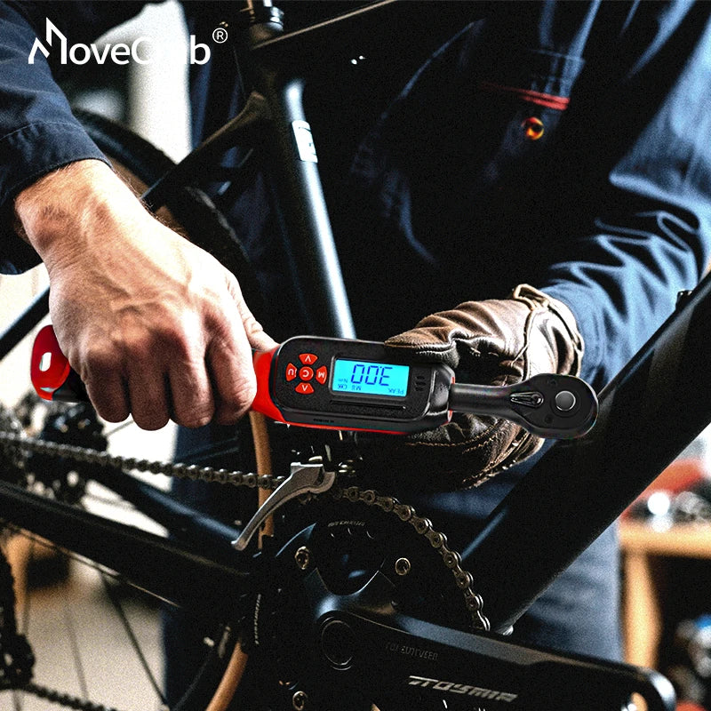 MoveCrab Digital Torque Wrench 0.6-85Nm Range with Dual Direction Ratchet±2% Accuracy with Vibration Buzzer LED Alert