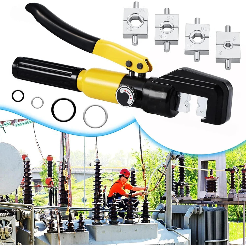4-70mm² Hydraulic Crimping Pliers YQK-70 Pressure 8T Home Hydraulic Tools Hydraulic Pliers DIY Cable Terminal Crimping Pliers
