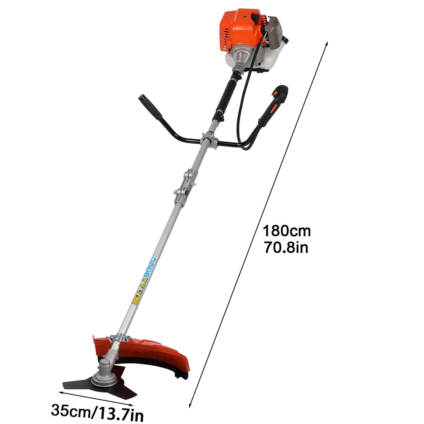 Gas String Trimmer & Brush Cutter – 2-in-1 Cordless Weed Wacker & Hedge Trimmer