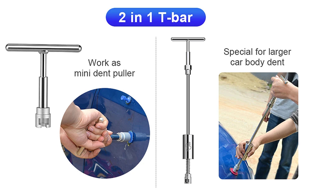Car Dent Repair Puller Tool – Slide Hammer with 18+ Suction Cups for Auto Body & Hail Damage Removal