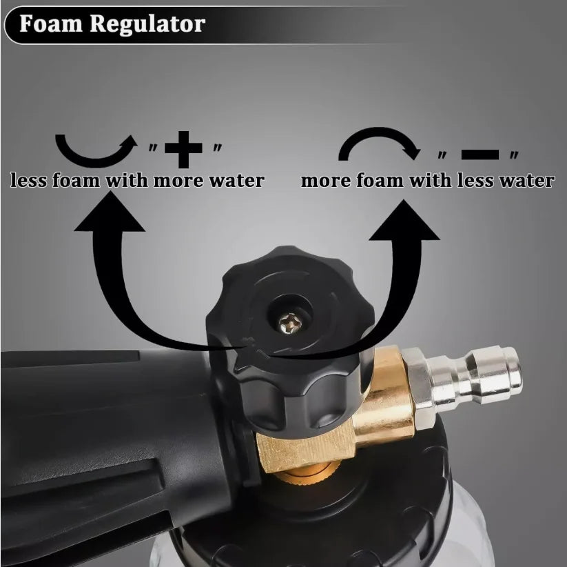 Foam Cannon Gun Car Wash Soap Sprayer – Pressure Washer Bottle with Large-Mouth Pot
