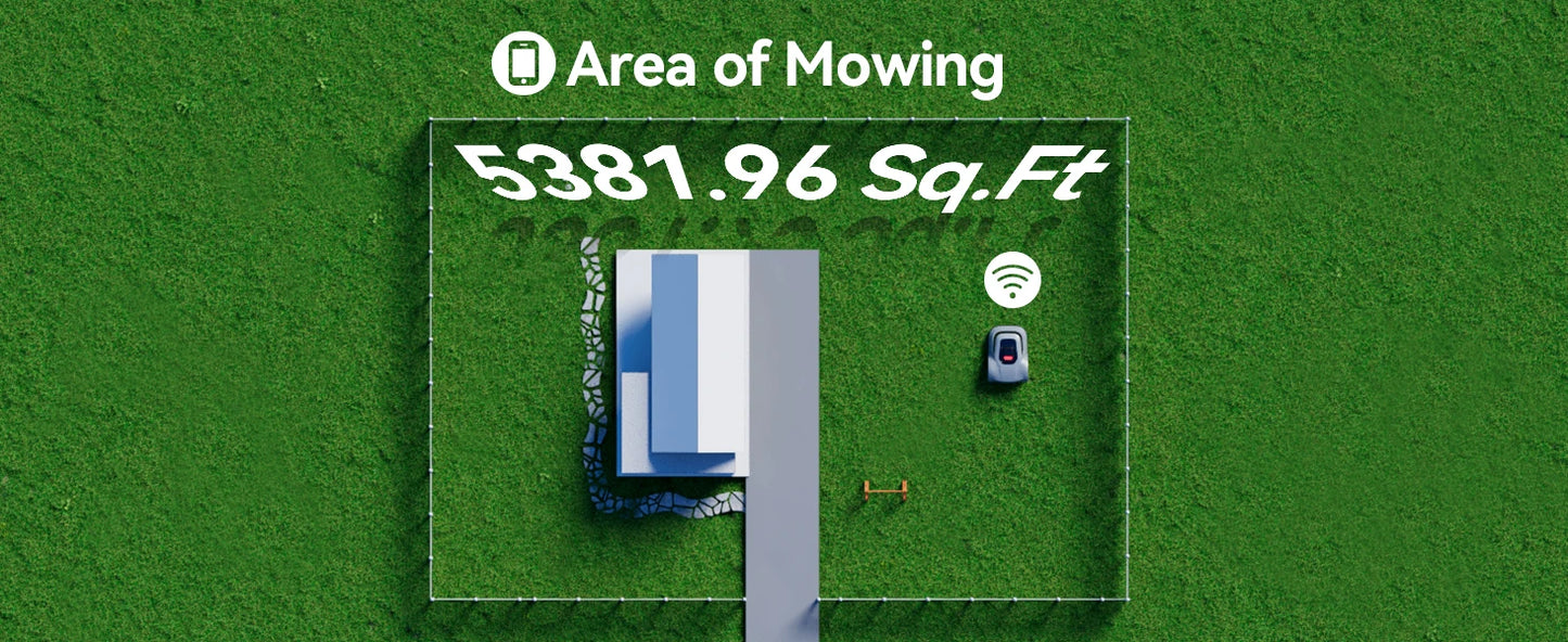 C-TOF Robot Lawn Mower Redkey MGC500 Lawn Mower Robot Cable Break Detection Climbing Capacity 45% App Control Mowing Robot