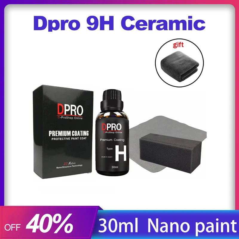 Dpro 9H Nano Ceramic Coating – Liquid Glass Car Paint Protection, Waterproof & Anti-Scratch Polish