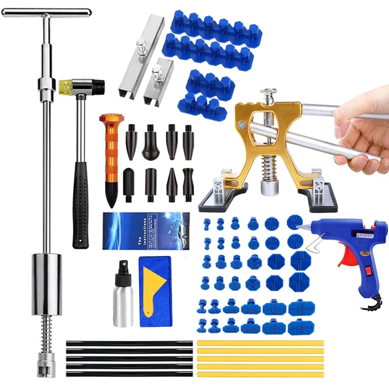 Car Dent Repair Puller Tool – Slide Hammer with 18+ Suction Cups for Auto Body & Hail Damage Removal