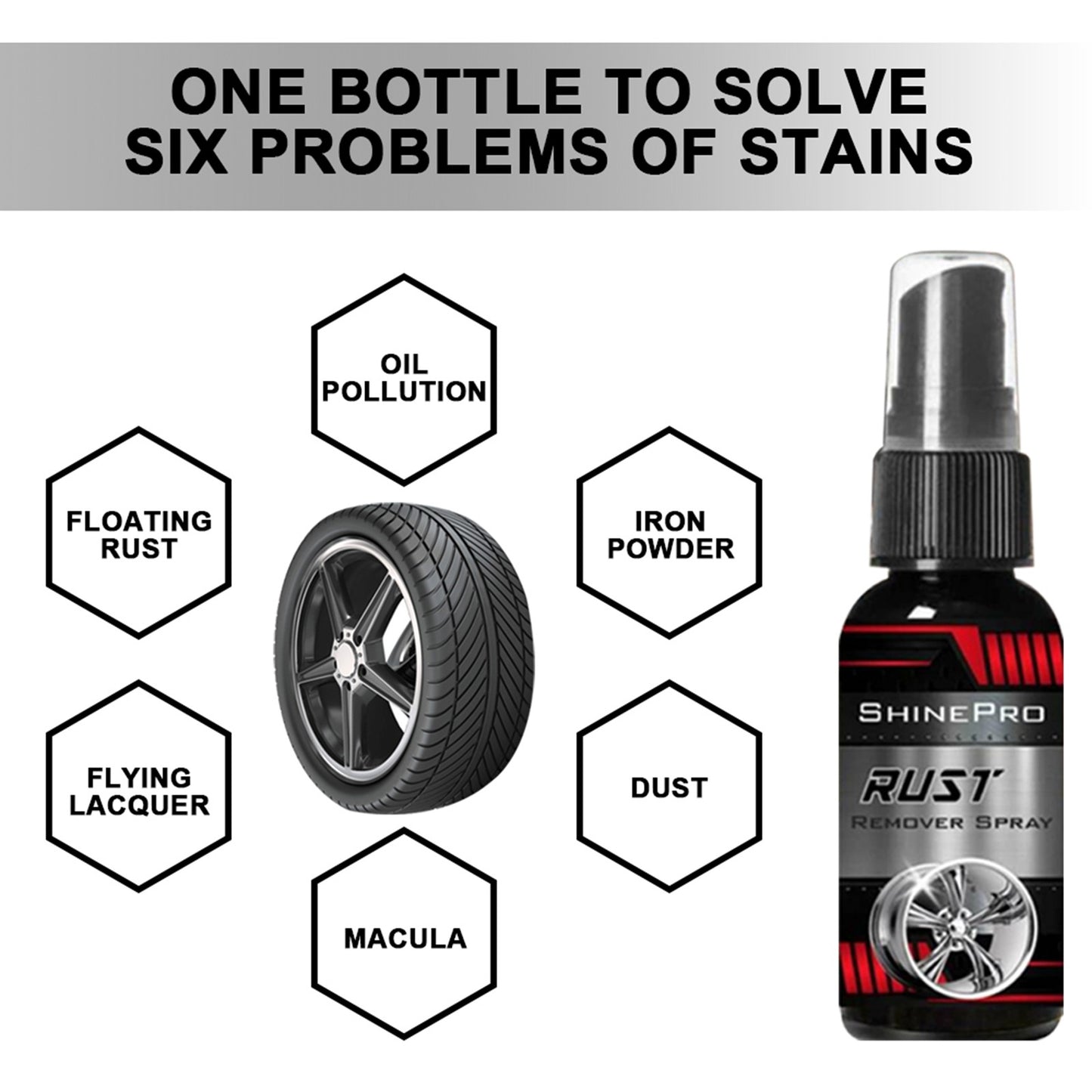 30ml Multi-Purpose Car Rust Remover Spray – Chrome & Metal Surface Cleaner