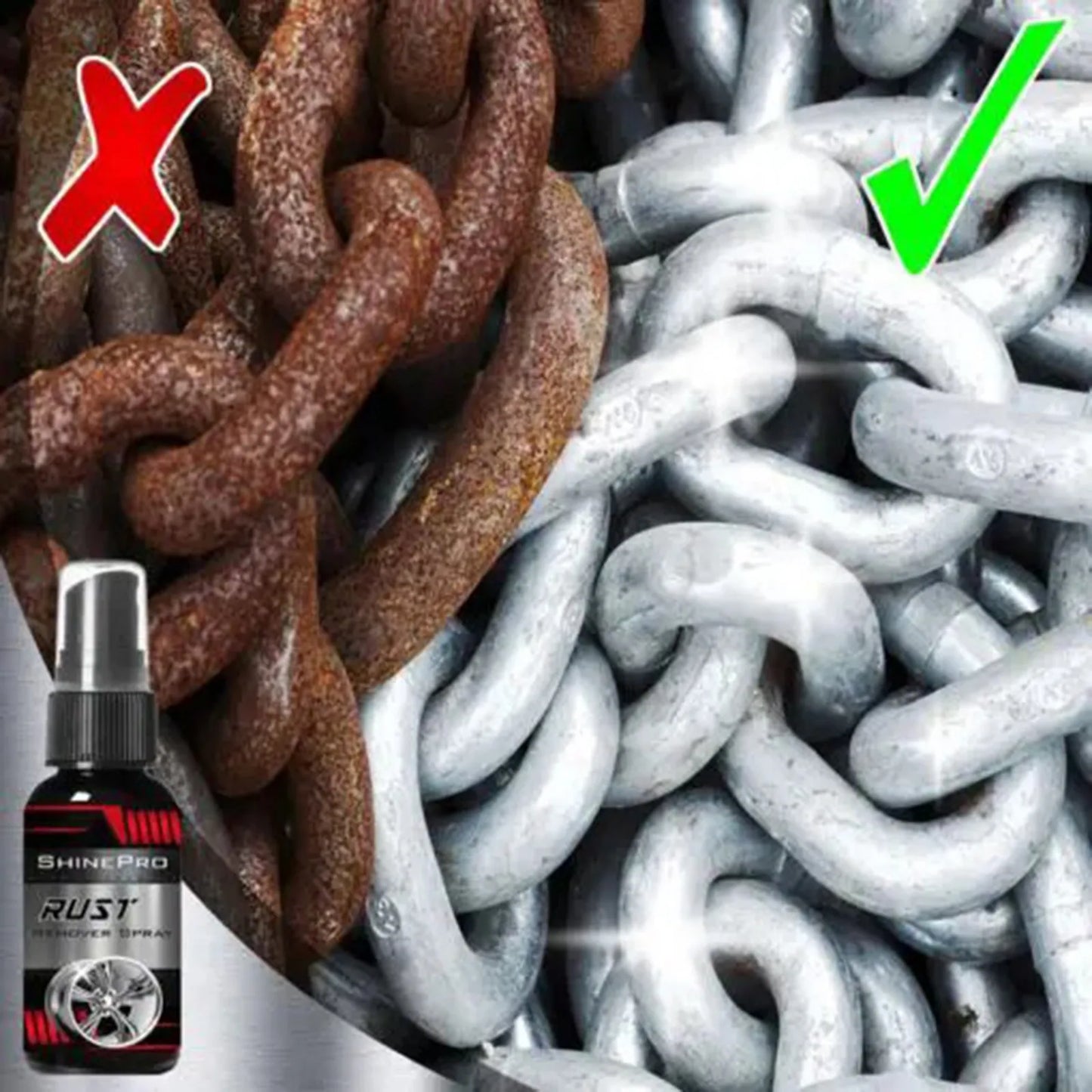 30ml Multi-Purpose Car Rust Remover Spray – Chrome & Metal Surface Cleaner