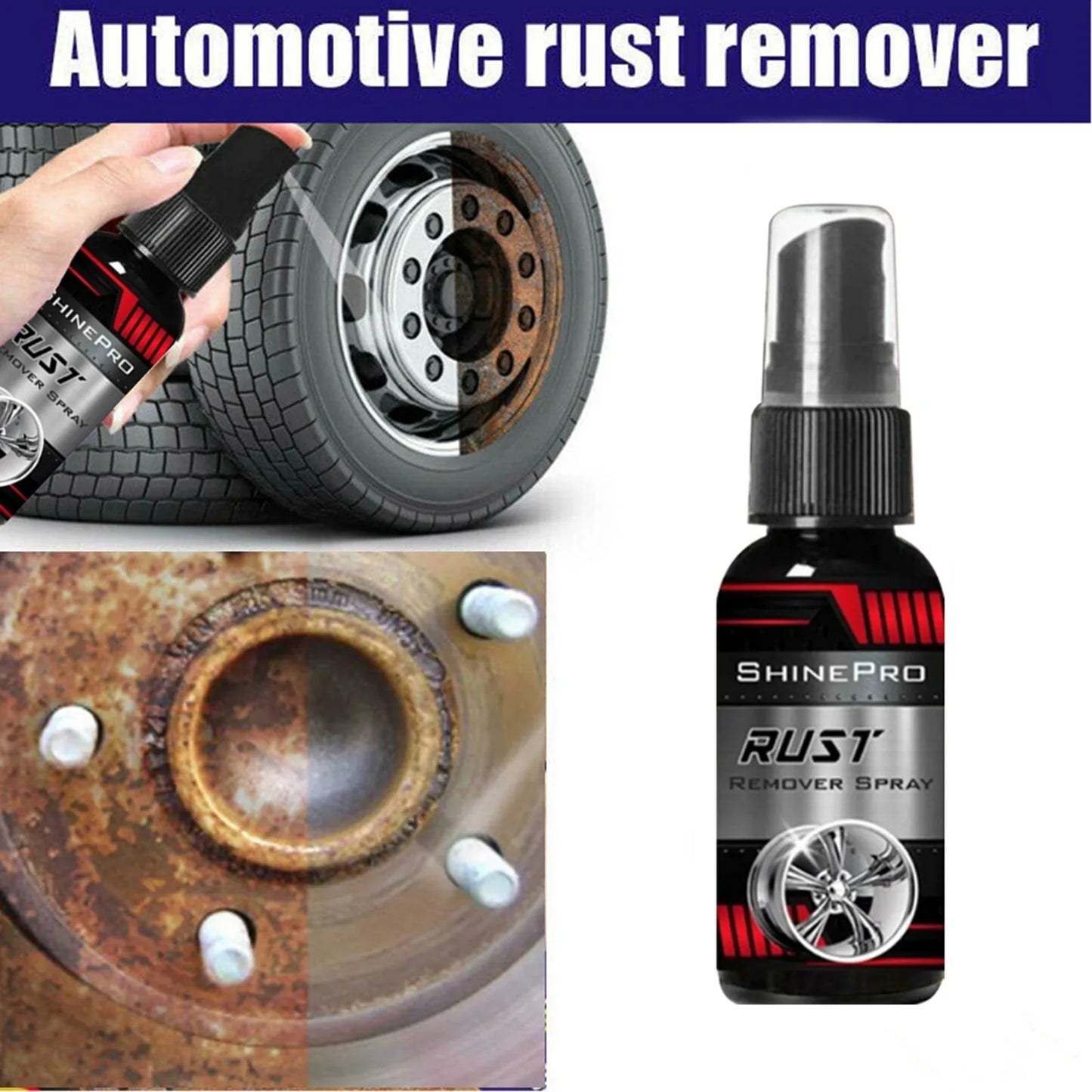 30ml Multi-Purpose Car Rust Remover Spray – Chrome & Metal Surface Cleaner