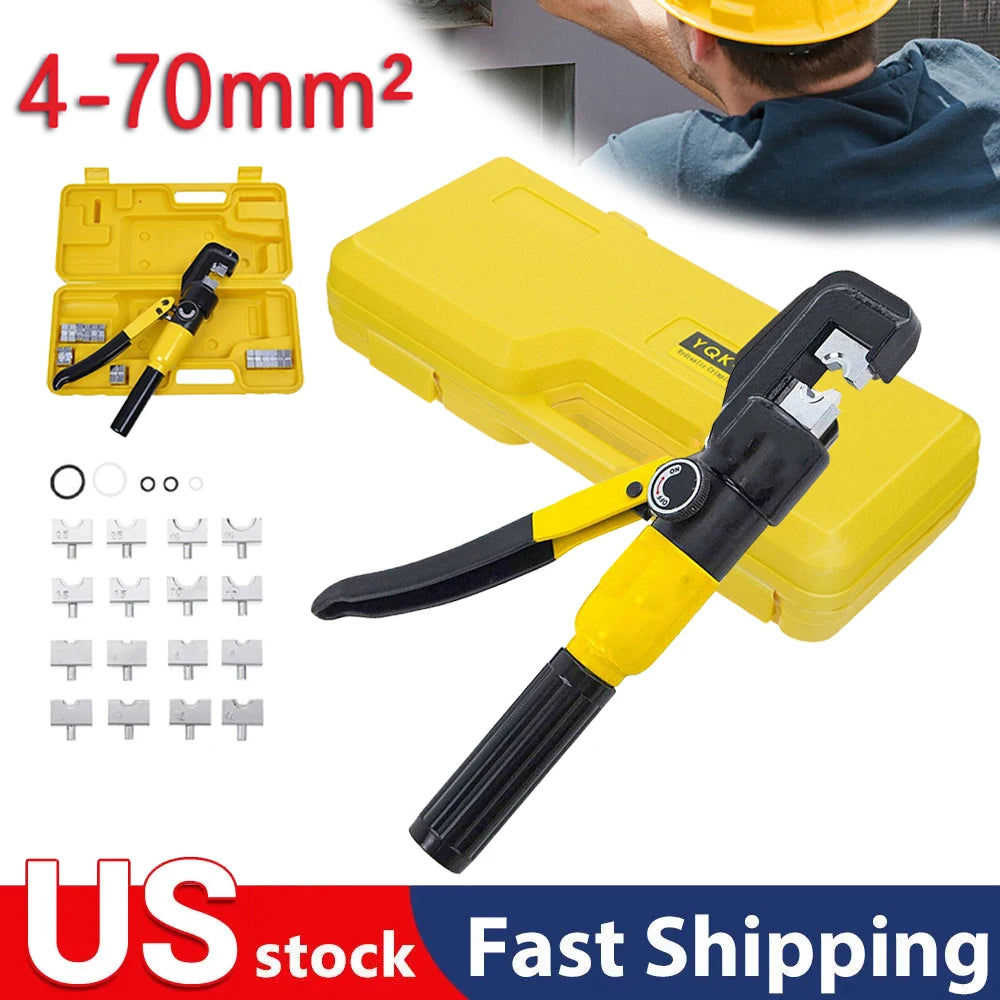 4-70mm² Hydraulic Crimping Pliers YQK-70 Pressure 8T Home Hydraulic Tools Hydraulic Pliers DIY Cable Terminal Crimping Pliers