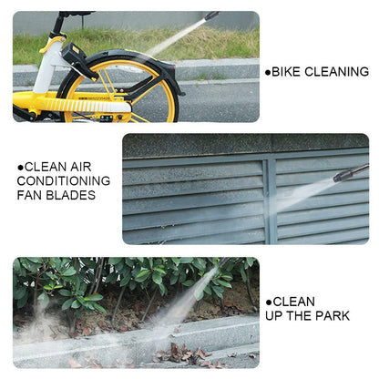 450W Cordless Electric Pressure Washer – Portable High Power Cleaner with 2×1200mAh Batteries & Charger for Car, Garden & Home