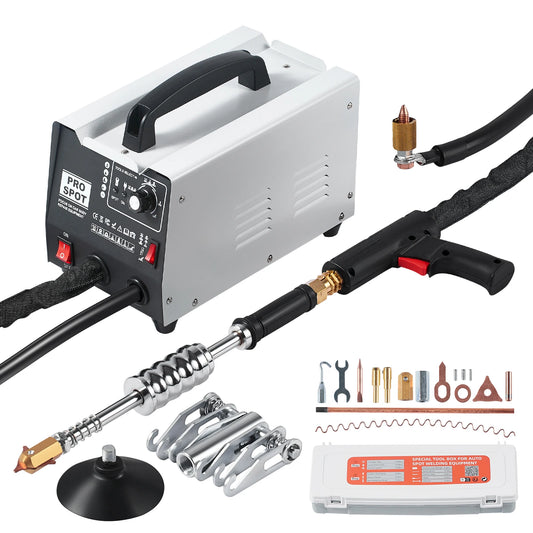 SucceBuy Stud Welder Repair Kit 1.8KW Auto Body Spot Welding Dent Puller Machine with 7 Welding Modes for Car Truck Dent Repair