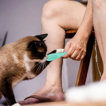Cat Chin Brush | Soft Chin Brush For Pet | Soft Dog Cats Silicone Tooth Brush | Black Chin Cleaning Bristles Tool | Finger Clean