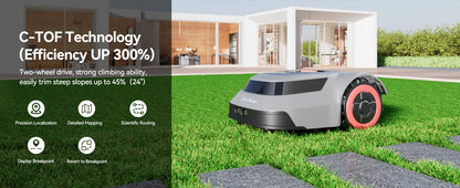 C-TOF Robot Lawn Mower Redkey MGC500 Lawn Mower Robot Cable Break Detection Climbing Capacity 45% App Control Mowing Robot