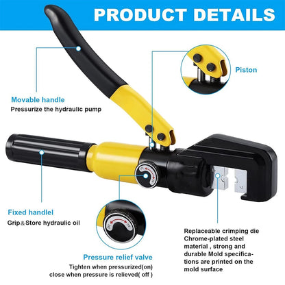 4-70mm² Hydraulic Crimping Pliers YQK-70 Pressure 8T Home Hydraulic Tools Hydraulic Pliers DIY Cable Terminal Crimping Pliers