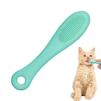 Cat Chin Brush | Soft Chin Brush For Pet | Soft Dog Cats Silicone Tooth Brush | Black Chin Cleaning Bristles Tool | Finger Clean