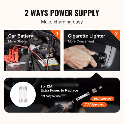 VEVOR Electric Car Jack 5 Ton Hydraulic Jack with Electric Impact Wrench Portable Car Lift  for SUV MPV Sedan Truck Change Tires
