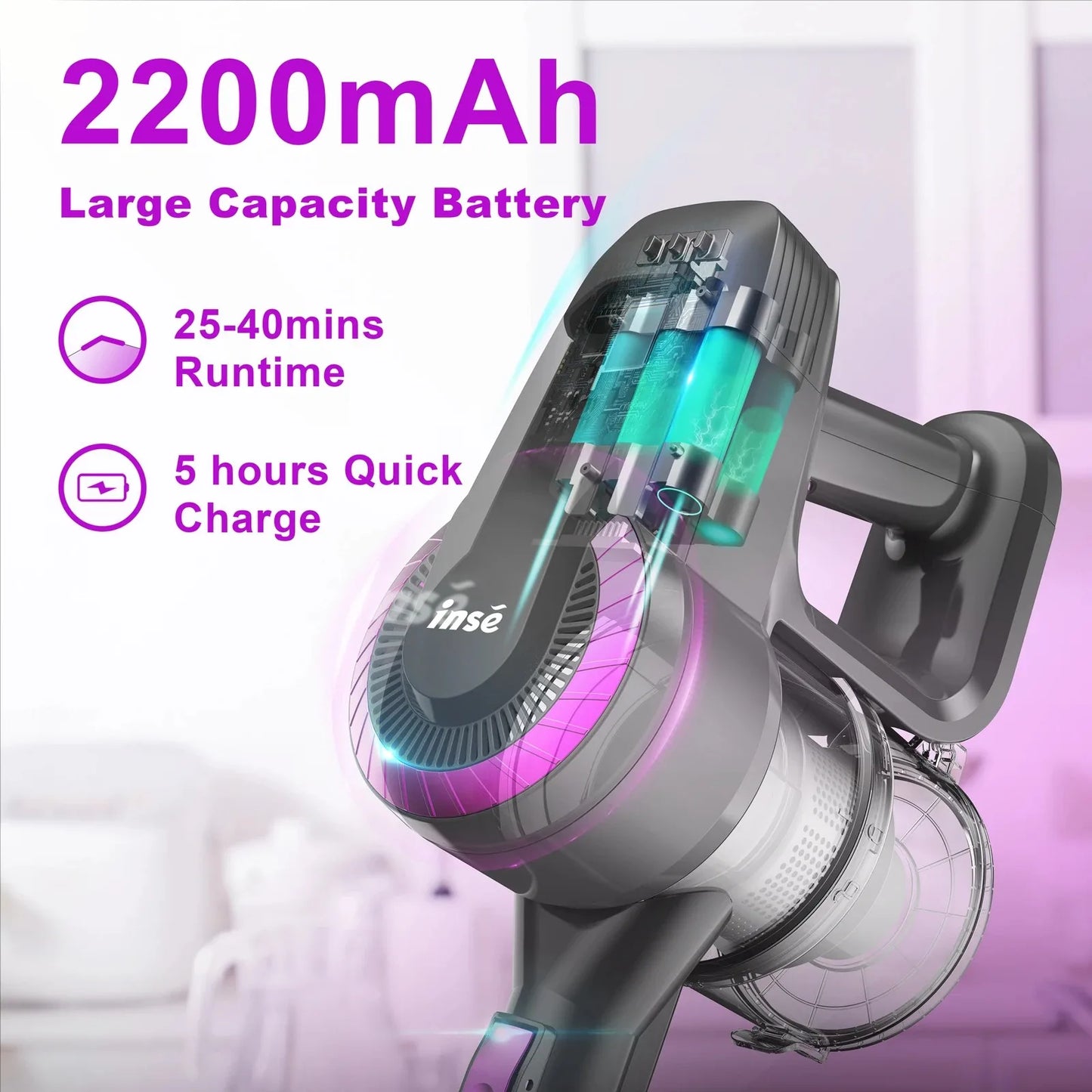 Cordless 6-in-1 Vacuum Cleaner – 20Kpa Powerful, Lightweight & Handheld for Home, Pet & Car