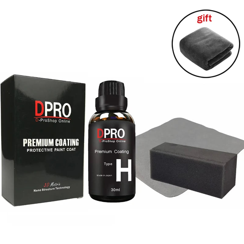 Dpro 9H Nano Ceramic Coating – Liquid Glass Car Paint Protection, Waterproof & Anti-Scratch Polish