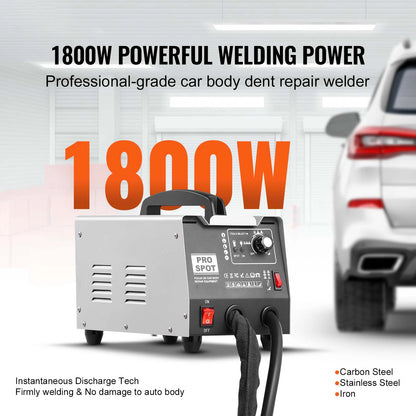 SucceBuy Stud Welder Repair Kit 1.8KW Auto Body Spot Welding Dent Puller Machine with 7 Welding Modes for Car Truck Dent Repair