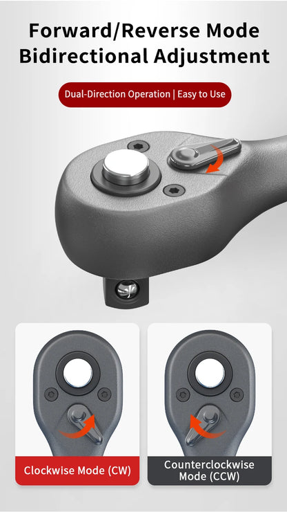 MoveCrab Digital Torque Wrench 0.6-85Nm Range with Dual Direction Ratchet±2% Accuracy with Vibration Buzzer LED Alert