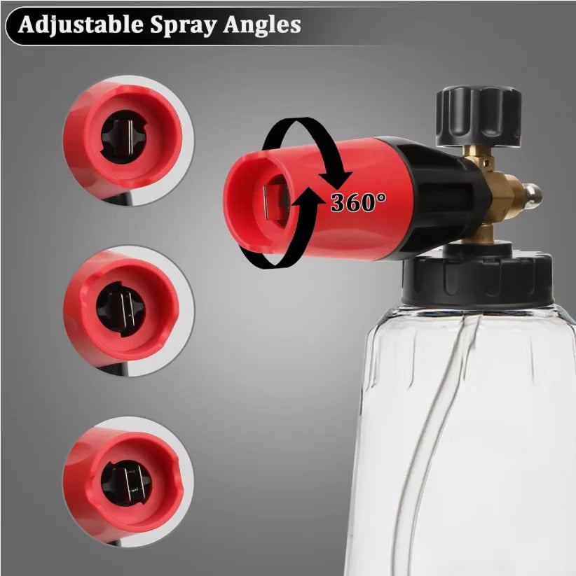 Foam Cannon Gun Car Wash Soap Sprayer – Pressure Washer Bottle with Large-Mouth Pot