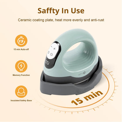HTVRONT 2nd Gen Portable MINI Heat Press Machine DIY Auto Easy Heating Transfer Iron On HTV for Clothes Bags Shoes Hat T-shirts