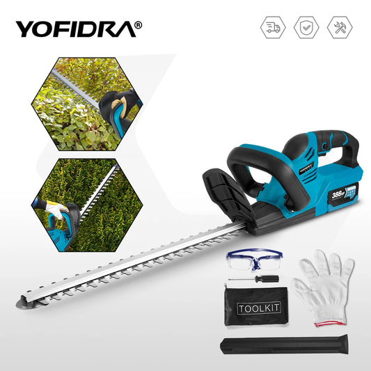 Cordless Electric Hedge Trimmer Pruning Saw Lawn Mower Garden