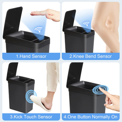 2 Pack – 12L Automatic Touchless Trash Can