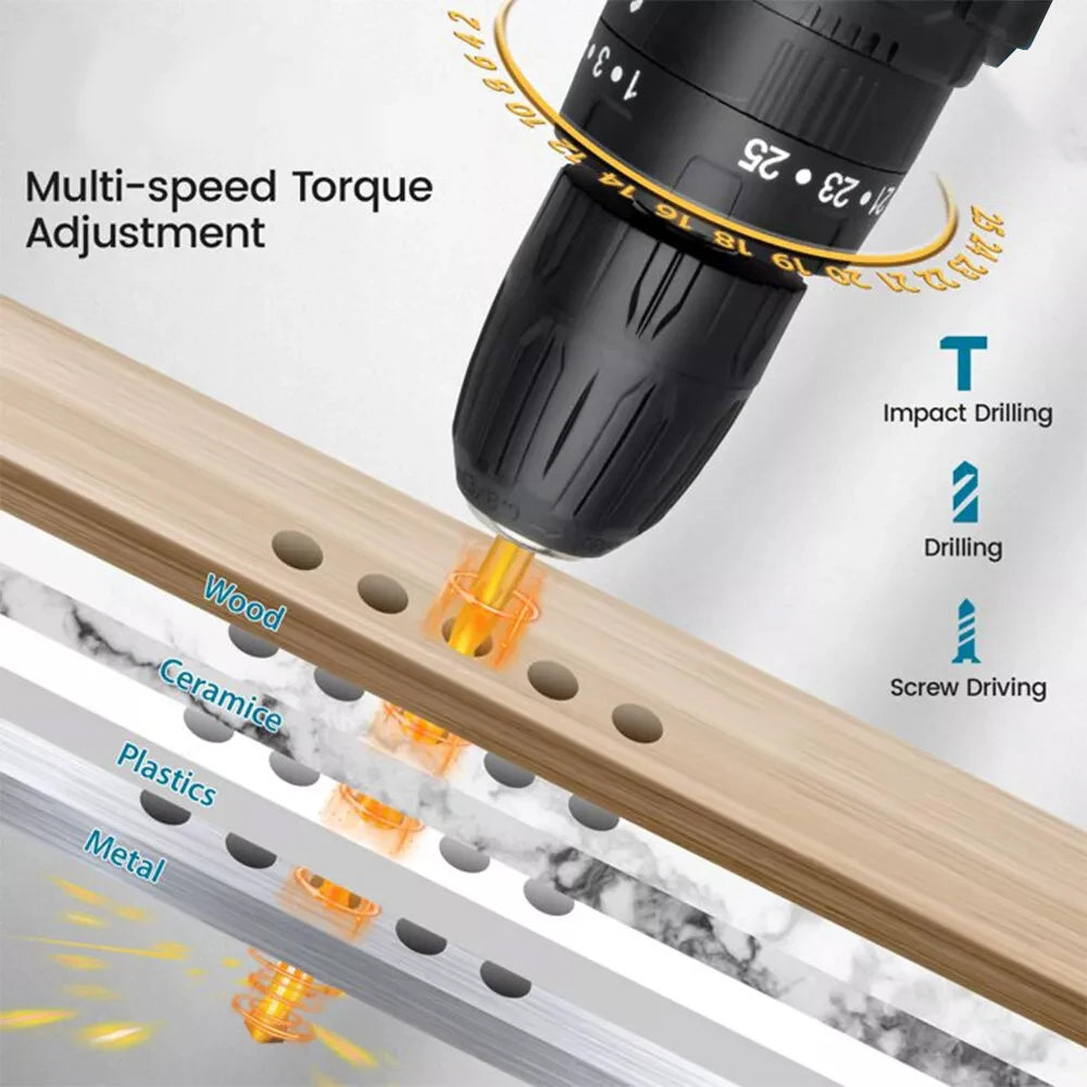 High quality lithium-ion rechargeable battery electric tool hand drill