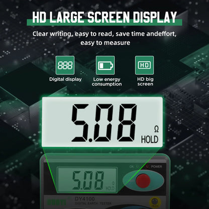 DUOYI DY4100 Digital Resistance Tester – Earth Ground Meter & High-Accuracy Multimeter for Power Systems