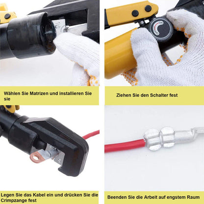 4-70mm² Hydraulic Crimping Pliers YQK-70 Pressure 8T Home Hydraulic Tools Hydraulic Pliers DIY Cable Terminal Crimping Pliers