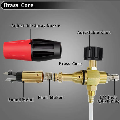 Foam Cannon Gun Car Wash Soap Sprayer – Pressure Washer Bottle with Large-Mouth Pot