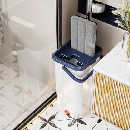 Floor Mop with Dual-Bucket System – Separates Clean & Dirty Water, Hands-Free Easy Cleaning.