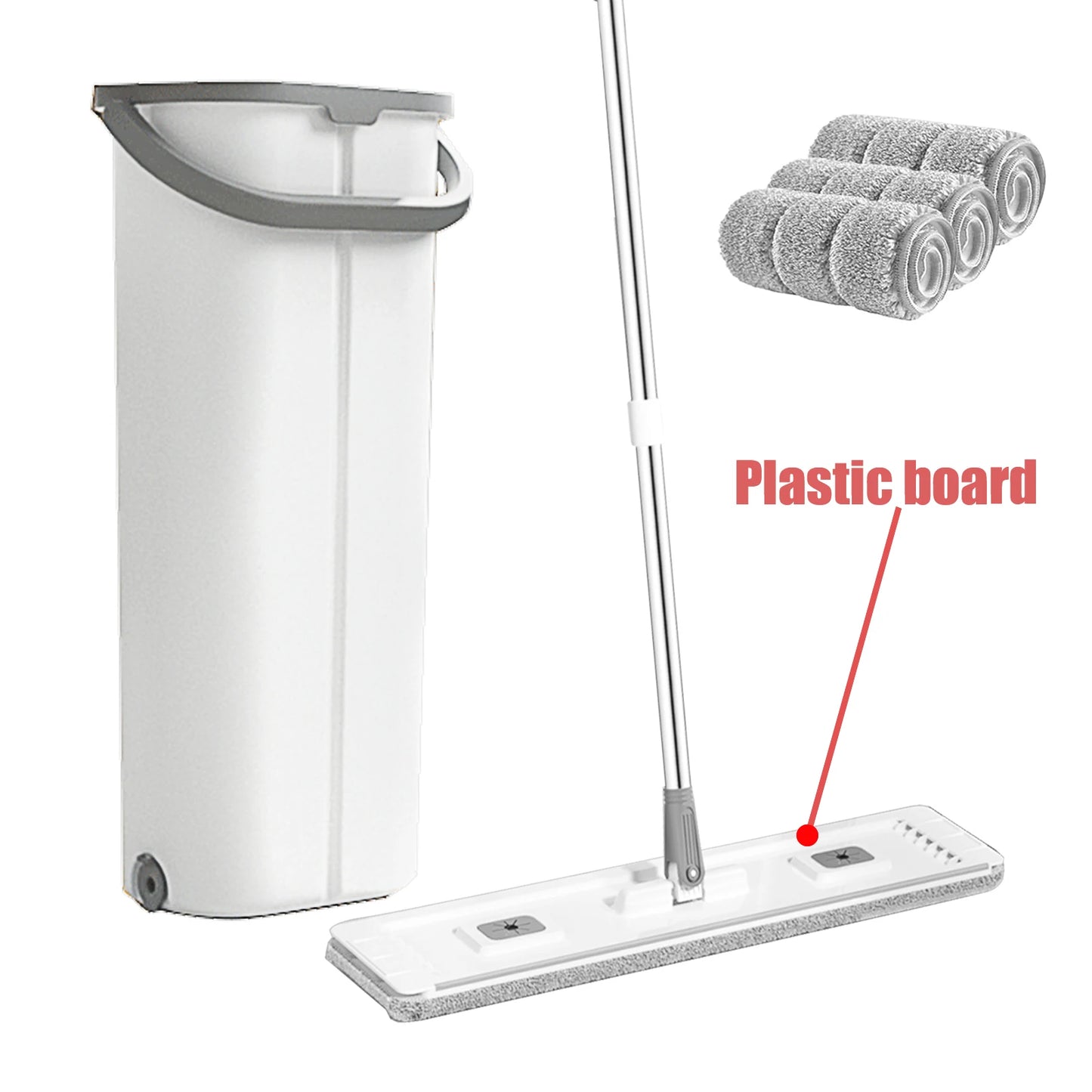 Floor Mop with Dual-Bucket System – Separates Clean & Dirty Water, Hands-Free Easy Cleaning.