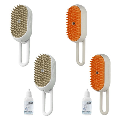 3-in-1 Pet Steam Brush | Electric Grooming & Massage Comb (USB Rechargeable)