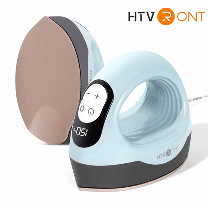 HTVRONT 2nd Gen Portable MINI Heat Press Machine DIY Auto Easy Heating Transfer Iron On HTV for Clothes Bags Shoes Hat T-shirts