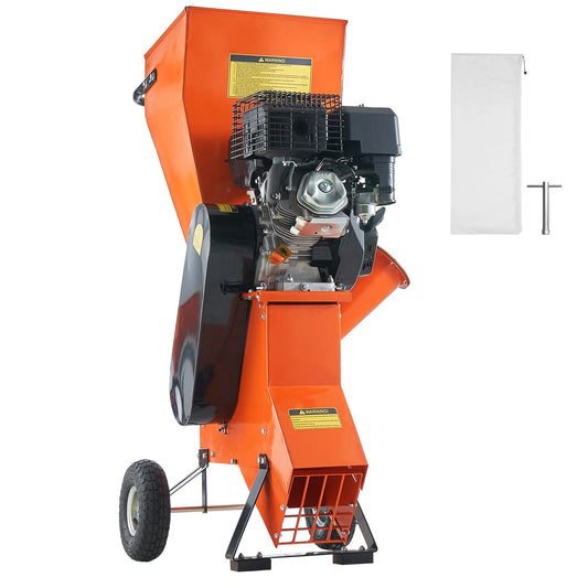 VEVOR Wood Chipper Shredder Mulcher Heavy Duty Gas Powered 4.1/8.6KW Engine Woodchipper Fast Wood Chipping Chopping for Forestry