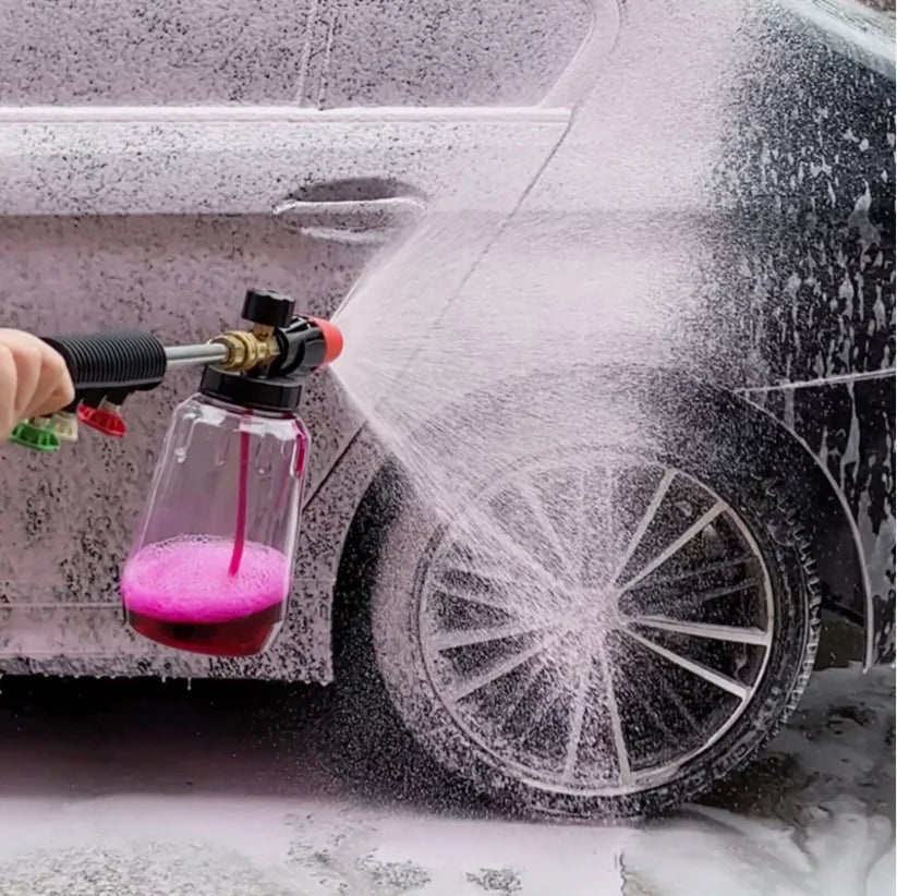 Foam Cannon Gun Car Wash Soap Sprayer – Pressure Washer Bottle with Large-Mouth Pot