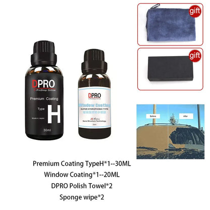 Dpro 9H Nano Ceramic Coating – Liquid Glass Car Paint Protection, Waterproof & Anti-Scratch Polish