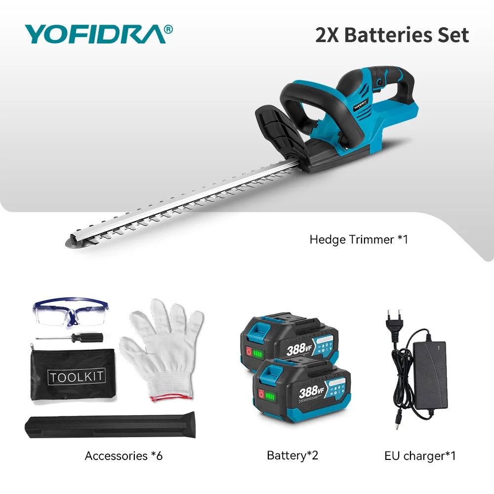 Cordless Electric Hedge Trimmer Pruning Saw Lawn Mower Garden