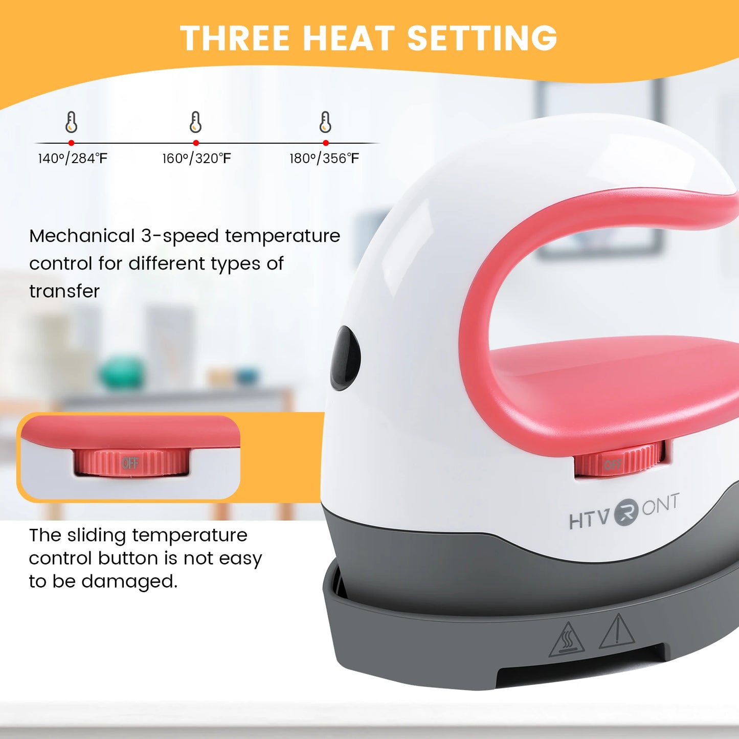HTVRONT 2nd Gen Portable MINI Heat Press Machine DIY Auto Easy Heating Transfer Iron On HTV for Clothes Bags Shoes Hat T-shirts