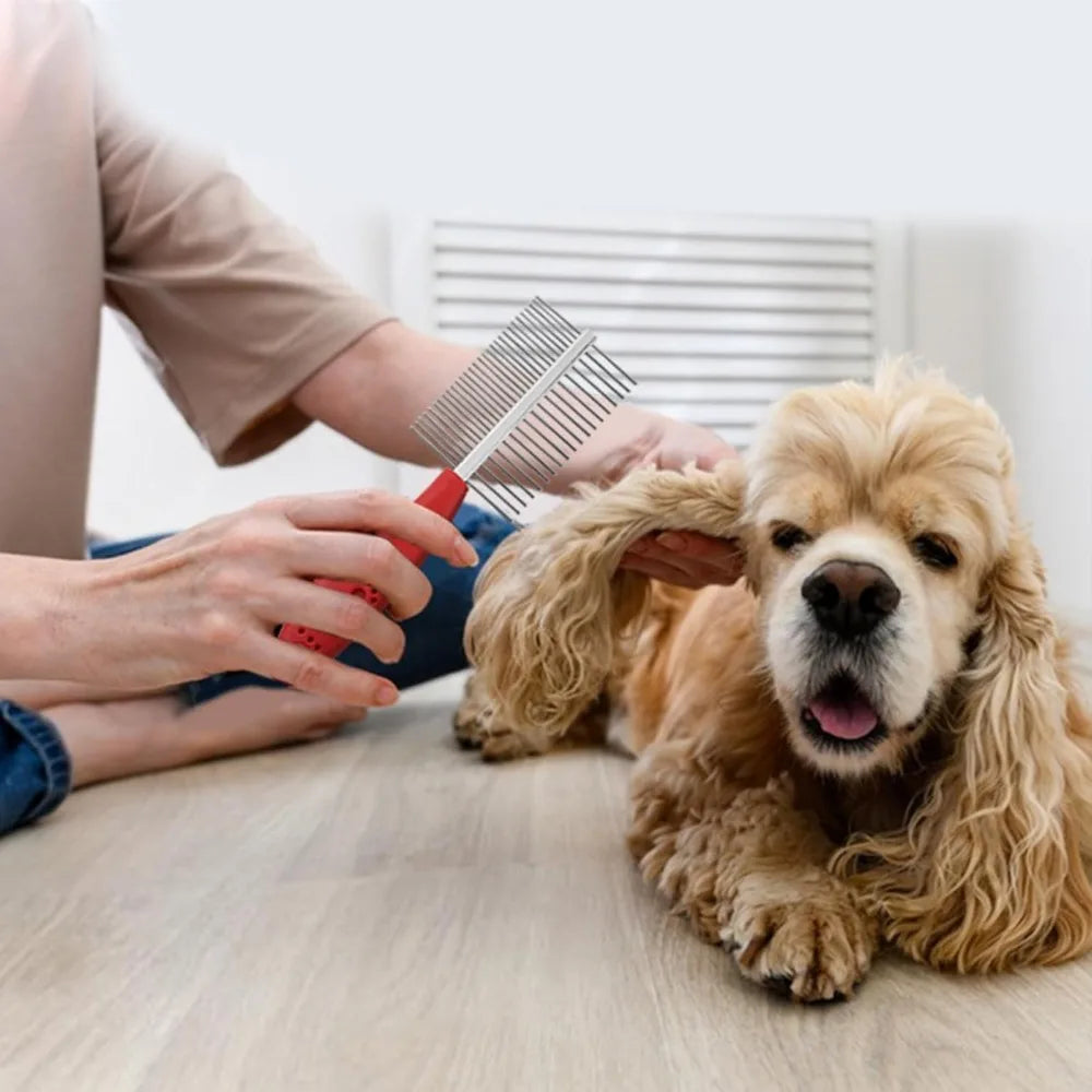 Pet Hair Removal Brush – Grooming & Massaging Comb for Cats and Dogs