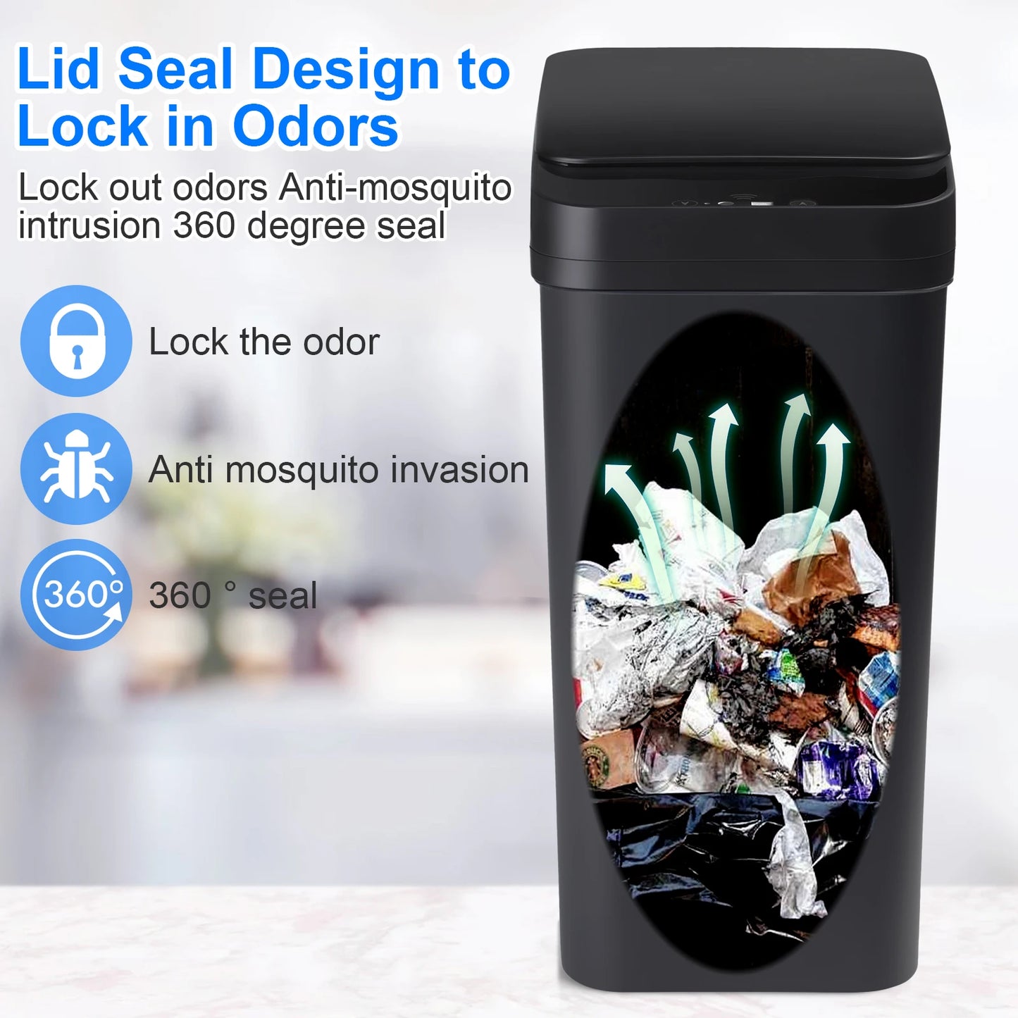2 Pack – 12L Automatic Touchless Trash Can