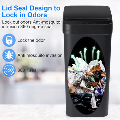 2 Pack – 12L Automatic Touchless Trash Can