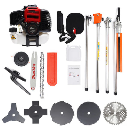 Trimmer Brush Cutter 52cc 2 Stroke Grass Wacker Weed Eater Lawn Mower Gas Power