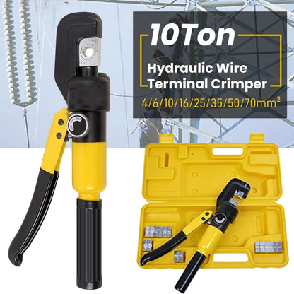 4-70mm² Hydraulic Crimping Pliers YQK-70 Pressure 8T Home Hydraulic Tools Hydraulic Pliers DIY Cable Terminal Crimping Pliers