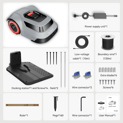 C-TOF Robot Lawn Mower Redkey MGC500 Lawn Mower Robot Cable Break Detection Climbing Capacity 45% App Control Mowing Robot