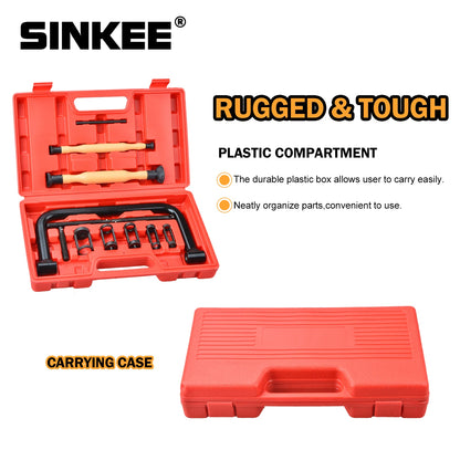 12Pcs Valve Spring Compressor & Hand Lapper Grinding Tool Kit – Engine Cylinder Head Repair Set