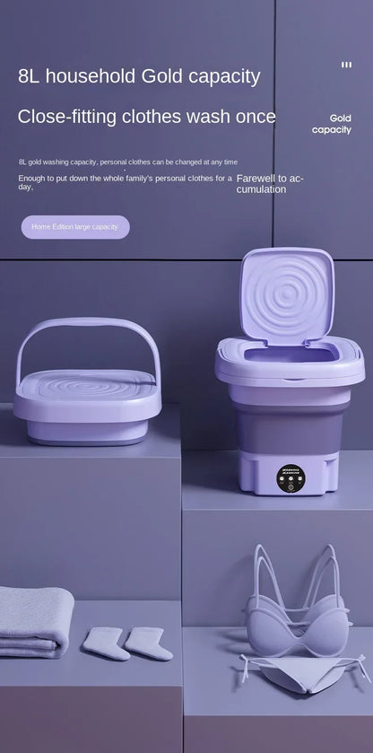 Portable 8L Folding Washing Machine